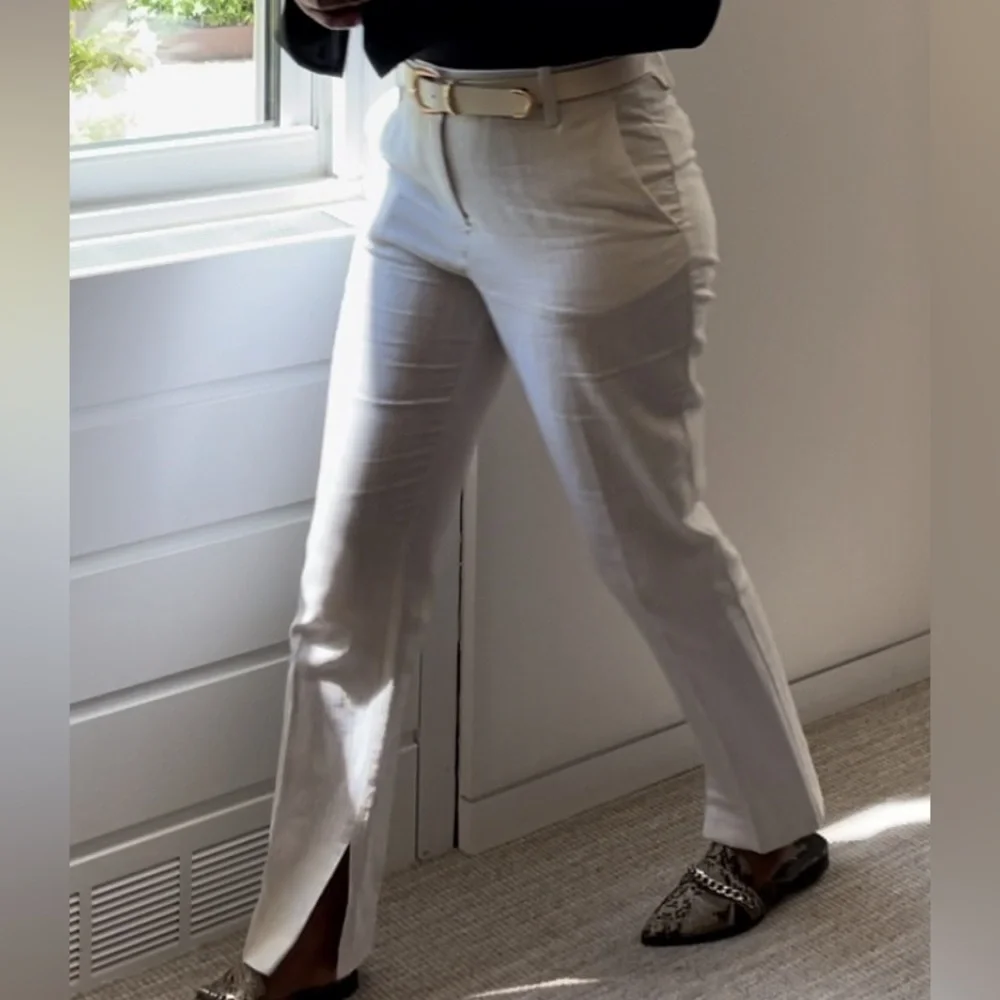 HM COTTON/LINEN BLEND PANTS - P1225